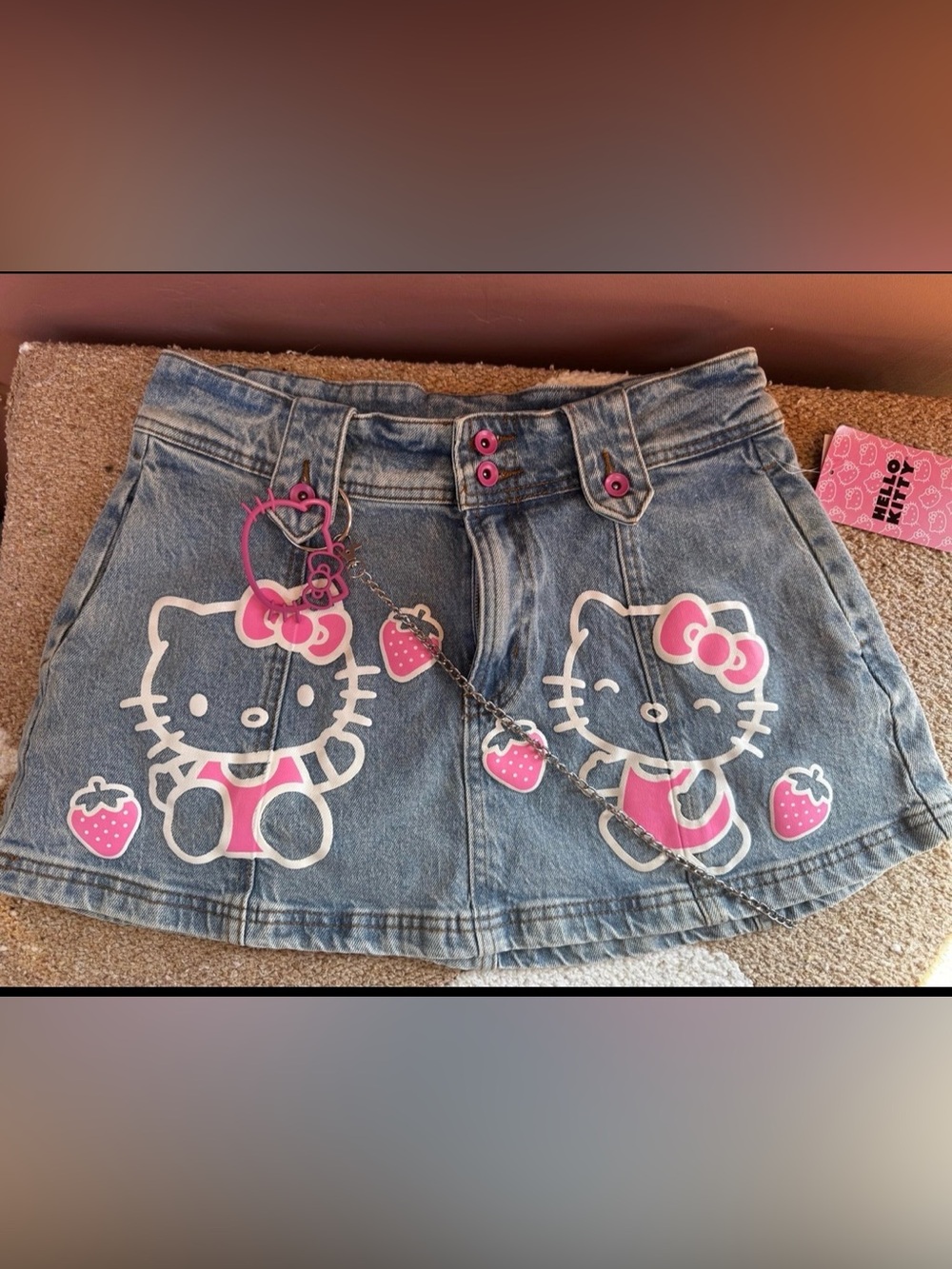 Hot Topic Sanrio Hello Kitty Denim Skirt Medium